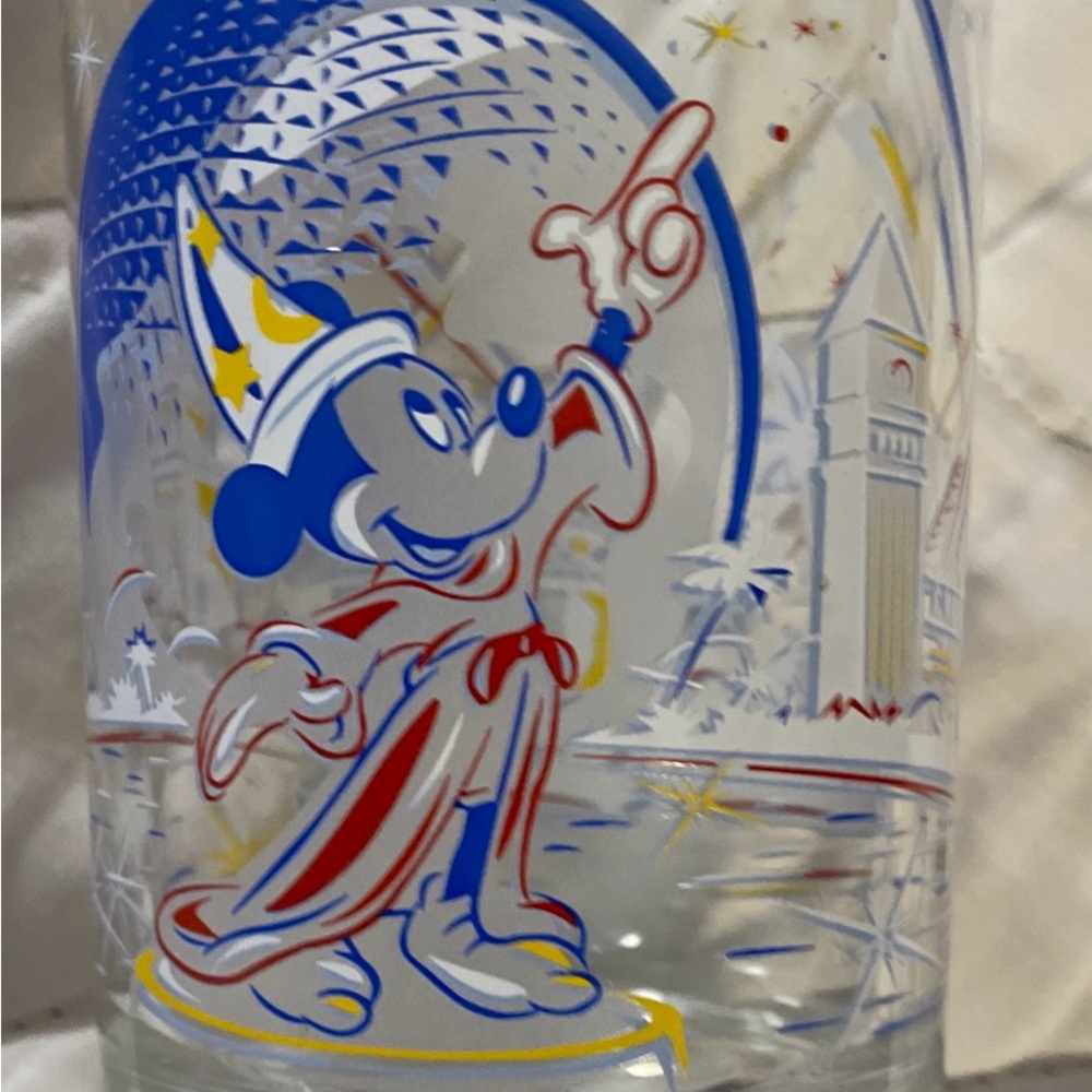 McDonalds Disney’s World 25th Anniversary Epcot Glass with Mickey